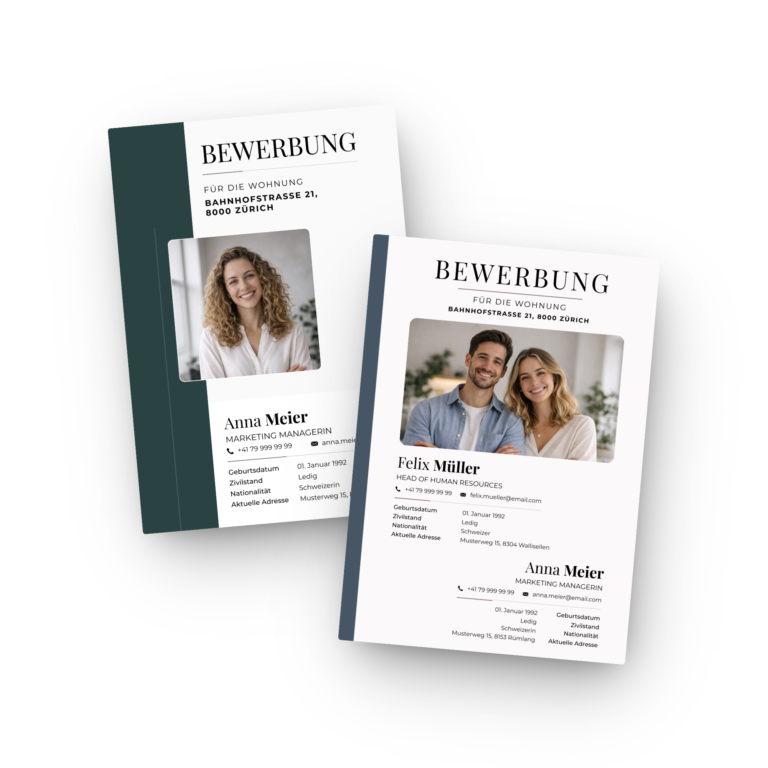 Professionelle Vorlagen für Wohnungsbewerbungen HomeReady
